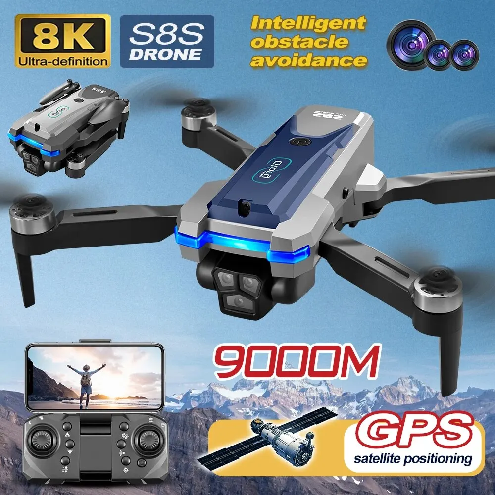Rc Helicopter Electric - S8S GPS Drone 5G Wifi 8K