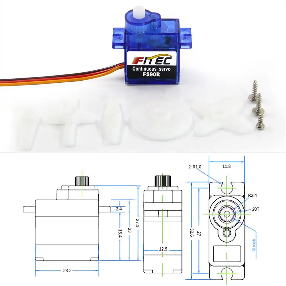 Feetech Mini FS90R Micro Servo - Rc Helicopter Motor 评论和价格